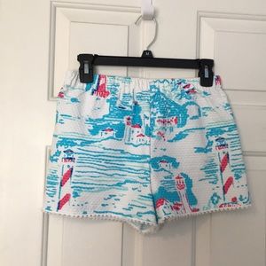 Lilly Pulitzer- inspired shorts.